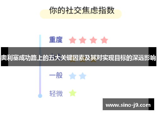 奥利塞成功路上的五大关键因素及其对实现目标的深远影响