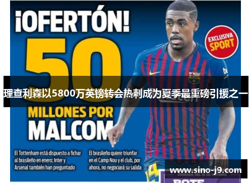 理查利森以5800万英镑转会热刺成为夏季最重磅引援之一